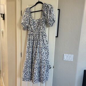 Abercrombie Elegant Blue and White Floral Dress
